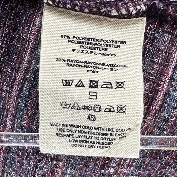 FREE PEOPLE Cap Sleeve Striped Sweater Vest - Small‎ - purple, red, blue - Picture 7 of 7